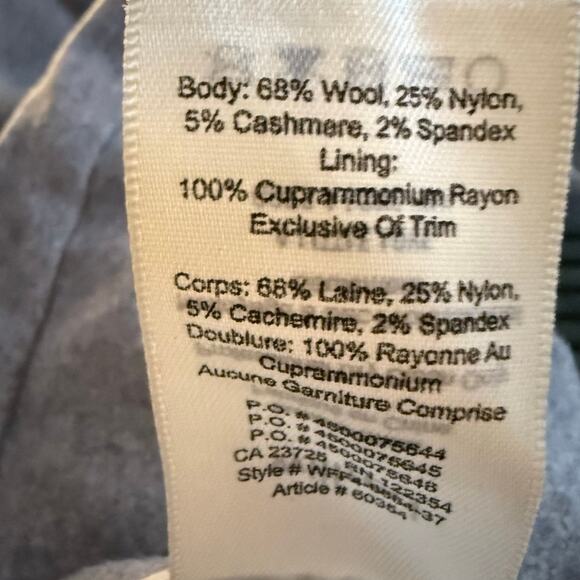 Aritzia Wilfred Chambery Trouser Pants Wool Cropped Dress Pants Pockets Size 0 - Picture 11 of 13